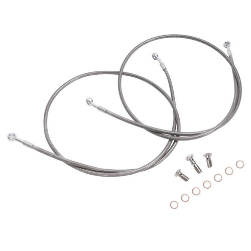 Solid Spare Front Braided Racing SS Brake Line + 3" For Yamaha Blaster 200 1989-2006