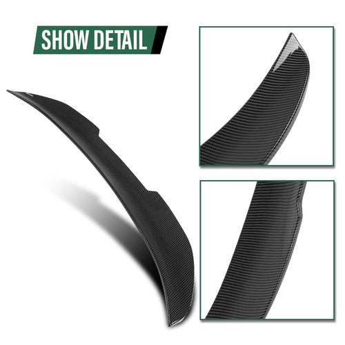 Solid Spare Fit For 06-11 BMW E90 3 Series 328i 335i Carbon Look PSM Style Rear Spoiler Wing