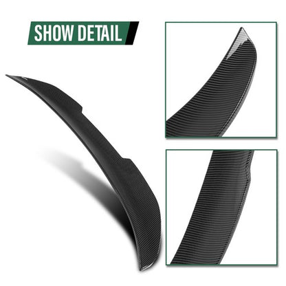 Solid Spare Fit For 06-11 BMW E90 3 Series 328i 335i Carbon Look PSM Style Rear Spoiler Wing
