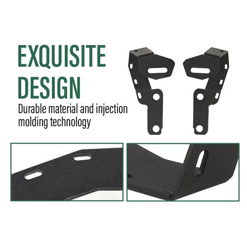 Solid Spare Fit For 07-21 Tundra/09-23 4Runner Hood Ditch Side LED Pod Lights Mount Brackets