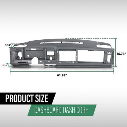 Solid Spare Fit For 1988-1994 Chevy GMC C/K Truck Suburban Blazer Dashboard Dash Core Gray
