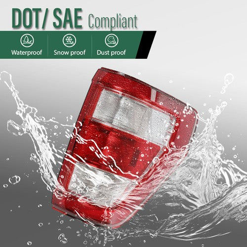 Solid Spare Fit For 2021-223 Ford F150 XL w/o Blind Spot TaiL Lights Brake Lamps Left+Right