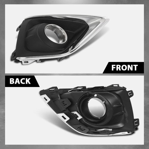 Solid Spare Fit For 2019-2020 Buick Envision Fog Light Bezel Lamp Cover w/ Chrome Trim Right