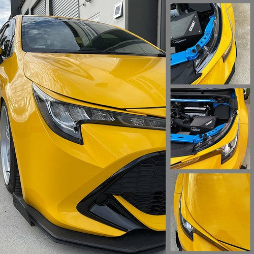 For 2019-21 Toyota Corolla Hatchback Auris Unpainted Headlight Eyelid Strip Trim