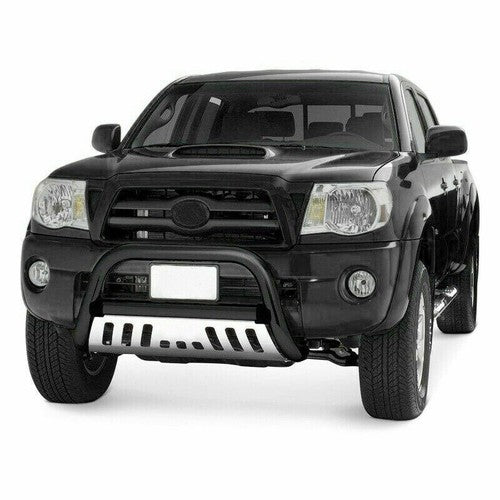 Solid Spare Front Push Bumper Bull Bar Grille Guard Stainless For Toyota Tacoma 2005-2015