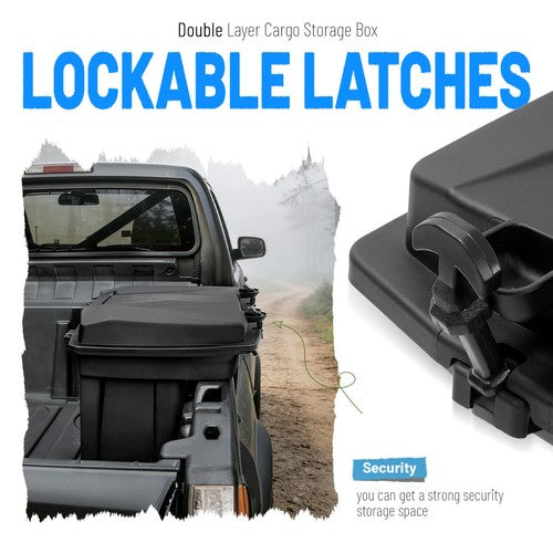 Solid Spare Cargo Storage Box Bed Trunk For Can-Am Defender Max HD5 HD8 HD10 16-25 Commander