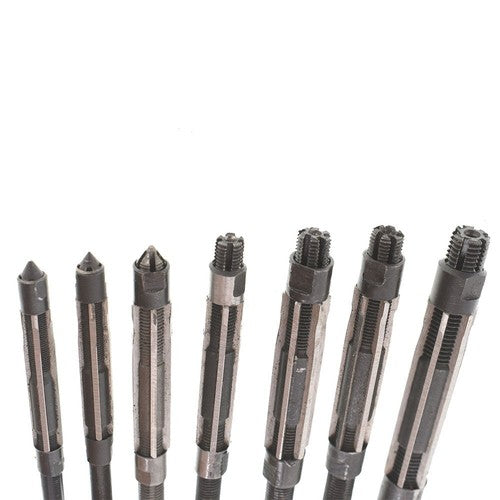 Solid Spare 7Pcs/Set Adjustable Hand Reamers, HV to H3,1/4" to 15/32" High Speed Steel
