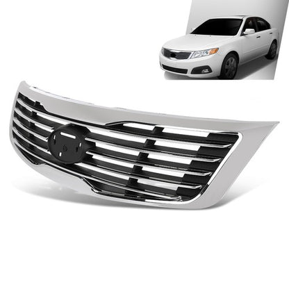 Solid Spare Fit For 2009-2010 Kia Optima Magentis Front Bumper Upper Grille Black Chrome
