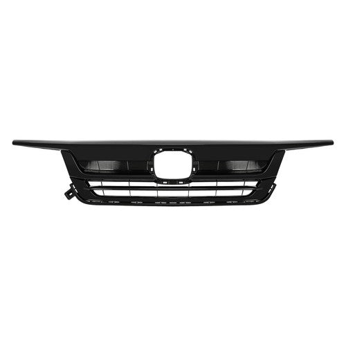 Solid Spare Fit 2019-21 2022 Honda Pilot Front Upper Grille Full Glossy Black Grill Assembly