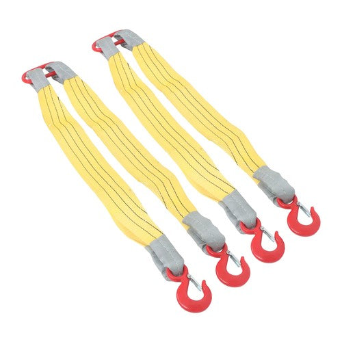 Solid Spare 2 Pack 3.3 FT Lifting Slings Straps - 4410 LBS Yellow Two Leg Rigging Straps