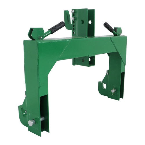 Solid Spare 3 Point Quick Hitch for Cat 1&2 Tractors W/ 2" Receiver Hitch 3000 LB Steel