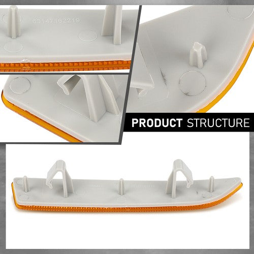 Solid Spare 2pcs Front Side Bumper Marker Reflector Light Fit For 2007-2010 BMW X3 E83