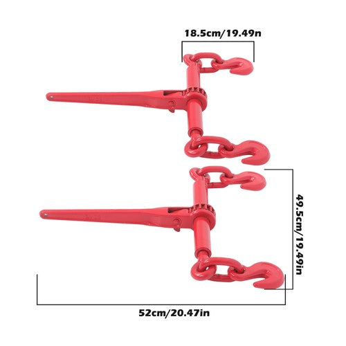 Solid Spare 2 Pack Chain and Binder Kit 3/8"-1/2" Ratchet Load Binder