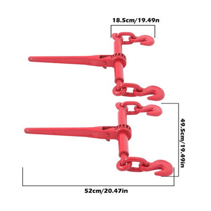Solid Spare 2 Pack Chain and Binder Kit 3/8"-1/2" Ratchet Load Binder