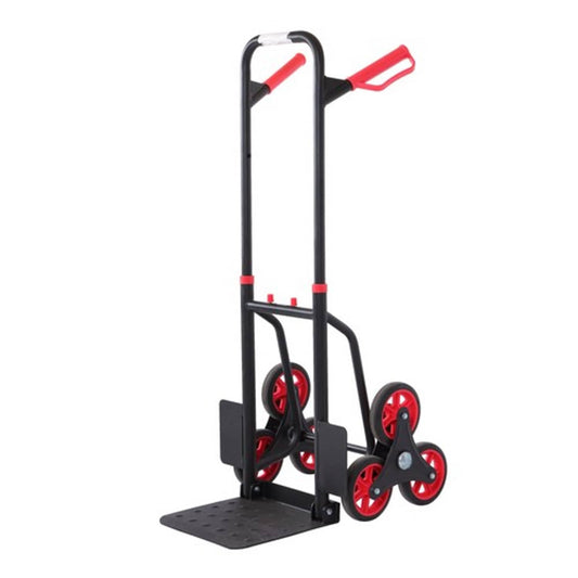 Solid Spare Stair Climbing Hand Truck With 6 TPR Wheels Capacity 440lbs Telescoping Handle