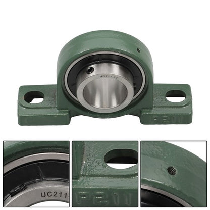 Solid Spare 2PCS UCP211-32 Solid Base Pillow Block Bearing 2" Bore Self Aligning 2 Bolt