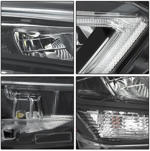 Solid Spare LED Chrome Headlight Replacement Fit For Nissan Versa 2020-2021 Right Clear Lens