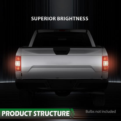 Solid Spare Fit For 2018-2020 Ford F-150 Pickup Rear Tail Lights Brake Lamps w/o Bulbs