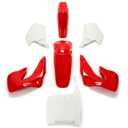 Solid Spare 7Pcs Plastic Kit Set Red Complete Body Fairing For HONDA CR125R CR250R 2000-2001