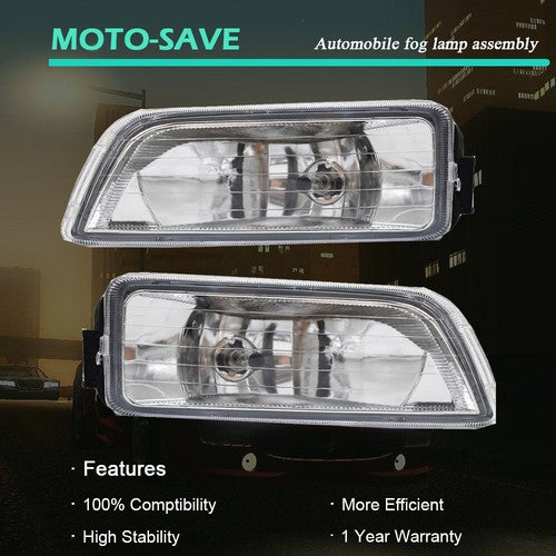 Solid Spare Pair Clear Bumper Driving Fog Light Kit For Honda Accord 4DR Sedan 2003-2007