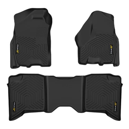 Solid Spare TPE Floor Mats Fit For 2013-2018 Dodge Ram 1500 2500 3500 Crew Cab All Weather