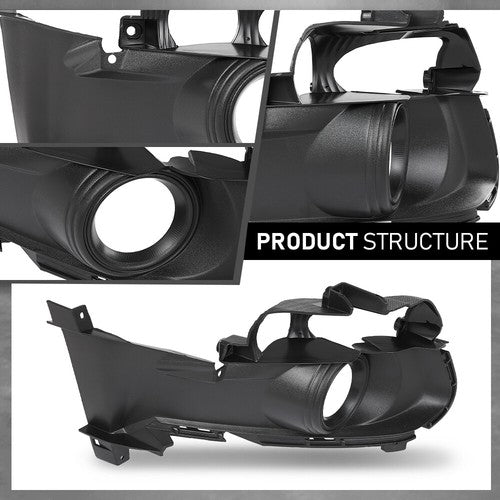 Solid Spare Fit For 2015-2017 Ford Mustang Fog Light Bezel Cover Trim Set Left & Right