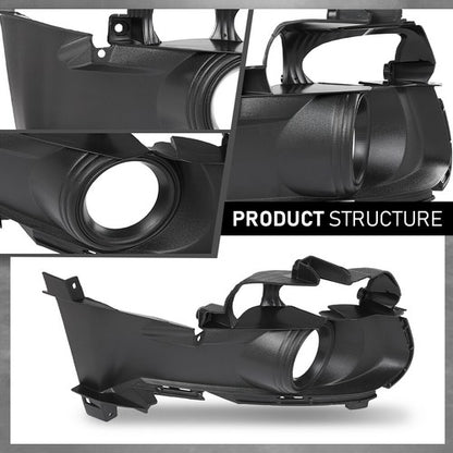 Solid Spare Fit For 2015-2017 Ford Mustang Fog Light Bezel Cover Trim Set Left & Right