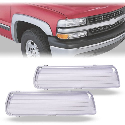 Solid Spare Fit For 99-02 Chevy Silverado 1500 2500 3500 Clear Headlight Replacement Lens