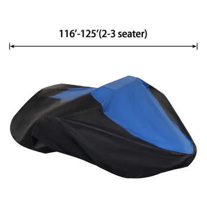 Solid Spare 600D Heavy Duty Trailerable Watercraft Waterproof Jet Ski Cover 116"-125" 2 Seat