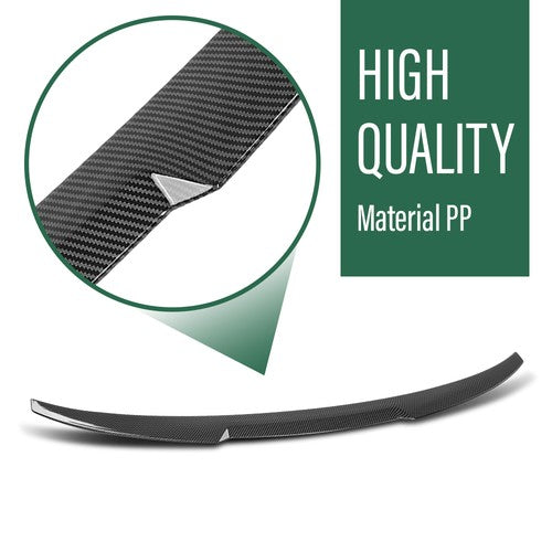 Solid Spare Fit For 19-24 BMW G20 330i G80 M3 Rear Trunk Spoiler Wing M3 Style Gloss Black