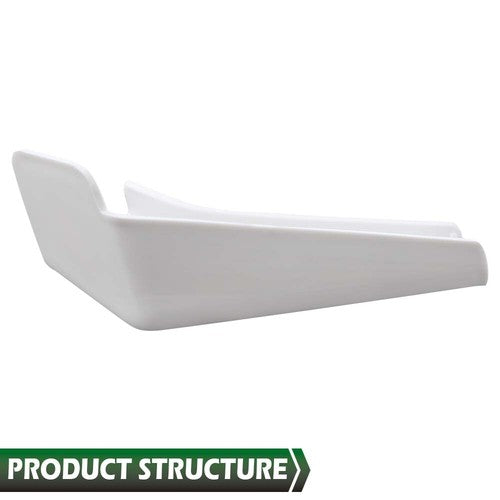 Solid Spare 4pcs RV Camper Rain Gutter Spout Extensions Long Version Left and Right White