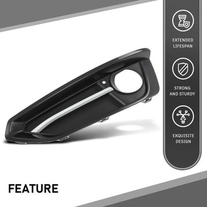 Solid Spare Fit For 14-21 BMW 228i 230i Front Bumper Fog Light Trim Cover Bezel Left Side