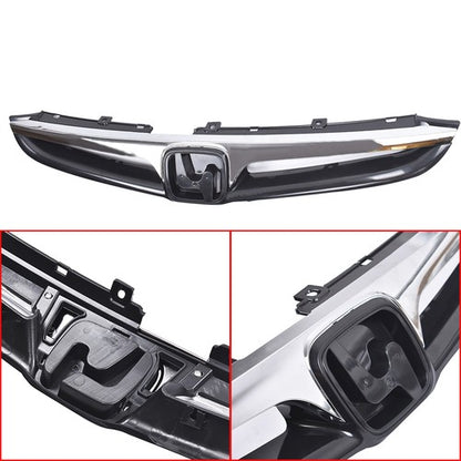 Solid Spare Plastic Black Chrome Front Fit For Honda Accord Sedan 2006-2007 Bumper Grille
