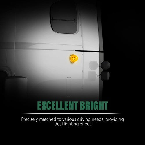 Solid Spare 2pcs LED Watermelon Light Side Marker Turn Signal Light Indicator Light Amber