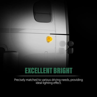 Solid Spare 2pcs LED Watermelon Light Side Marker Turn Signal Light Indicator Light Amber
