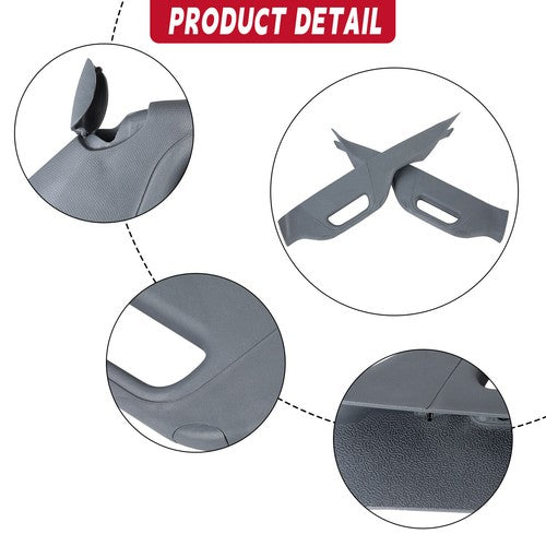 Solid Spare Left + Right A Pillar Handle Trim Grey Gray FOR 2011-2016 Ford F250 F350 F550