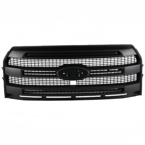 For Ford F-150 Platinum 2015-2017 Front Upper Grille W/ Camera Hole Matte Black