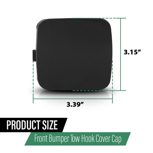 Solid Spare Fit For 2009-2012 Toyota RAV4 Front Bumper Tow Hook Eye Cover Left+Right Side