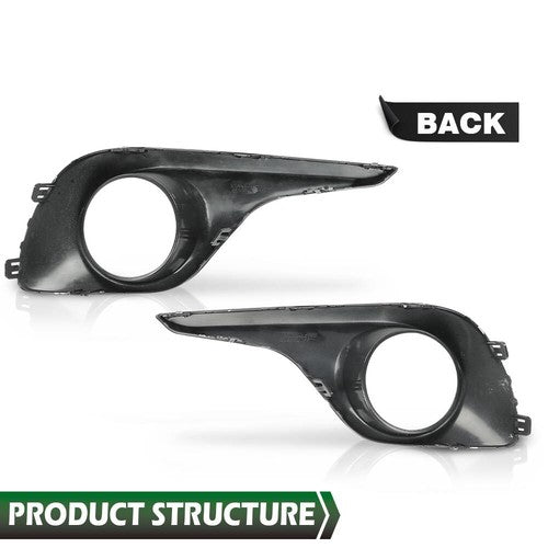Solid Spare Front Bumper Fog Light Bezel Lamp Trim Fit For 2011-2013 Toyota Highlander