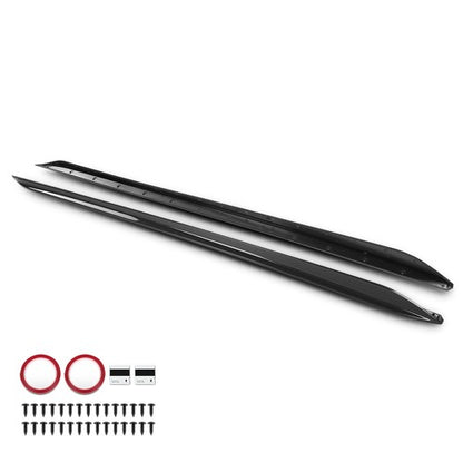 Solid Spare Fit For 2019-2023 BMW 3 Series G20 330i M Sport Side Skirts Body Kit Carbon Look
