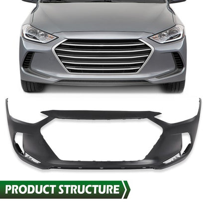 Solid Spare Front Bumper Cover Fit For 2017 2018 Hyundai Elantra 86510F3000 HY1000215