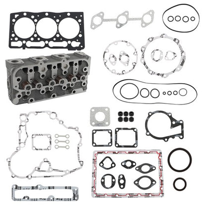 Solid Spare For Kubota D1305 B7610 Complete Cylinder Head With Valve Spring + Gasket Set