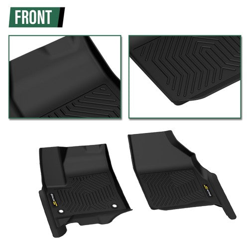 Solid Spare TPE Floor Mats Fit For 24-26 Chevy Traverse 7 Seats Cargo Liner w/Backrest Mat