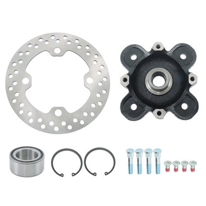 Solid Spare Front Wheel Hub Bearing Studs Brake Rotor For Polaris Ranger 570 900 1000 13-19