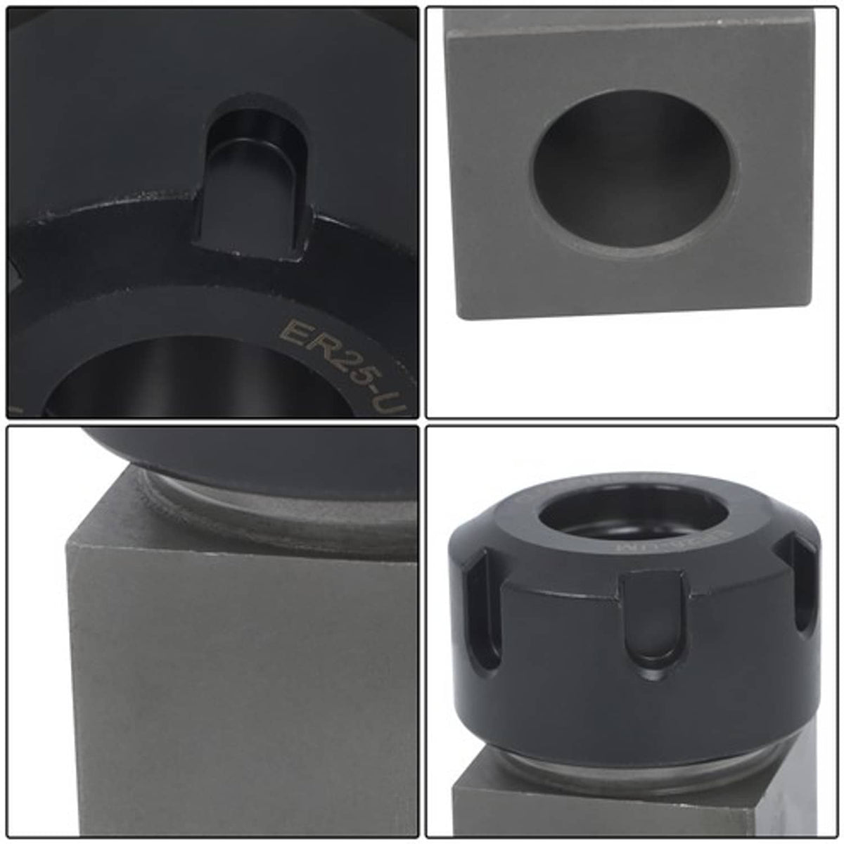 Solid Spare High Concentricity Square Collet Chuck Block Workholding Holder ER-25