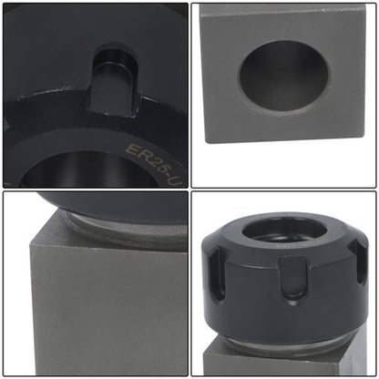 Solid Spare High Concentricity Square Collet Chuck Block Workholding Holder ER-25