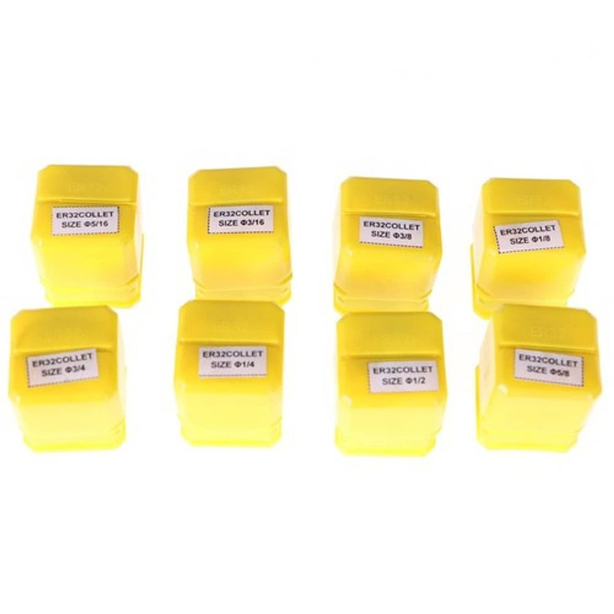 Solid Spare For CNC Milling Lathe Tool Engraving Machine 8Pcs ER32 Spring Collet 1/8"-3/4"