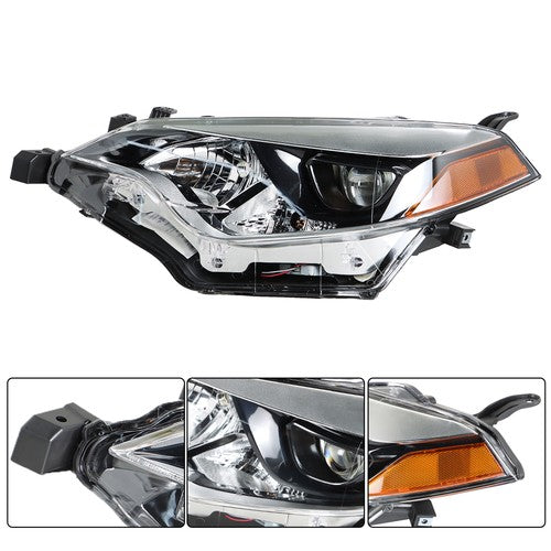 Solid Spare Chrome Front Headlight Lamps Halogen Left+Right Side For Toyota Corolla 2014-16