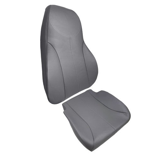 Solid Spare 4200-4300-4400 Seat Cover+Backrest Driver's Side Gray Air Ride 2-PCS Set Leather