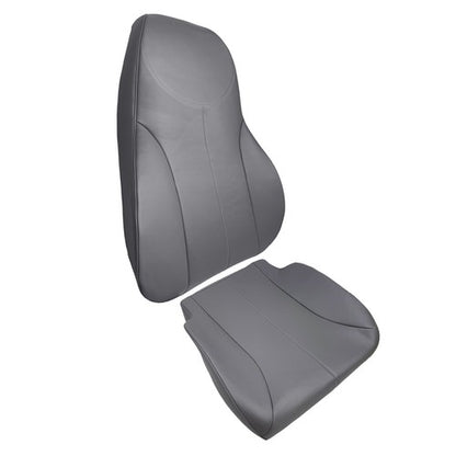 Solid Spare 4200-4300-4400 Seat Cover+Backrest Driver's Side Gray Air Ride 2-PCS Set Leather